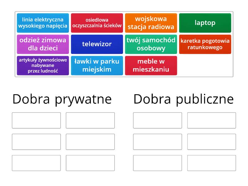 DOBRA PRYWATNE I PUBLICZNE - Group sort