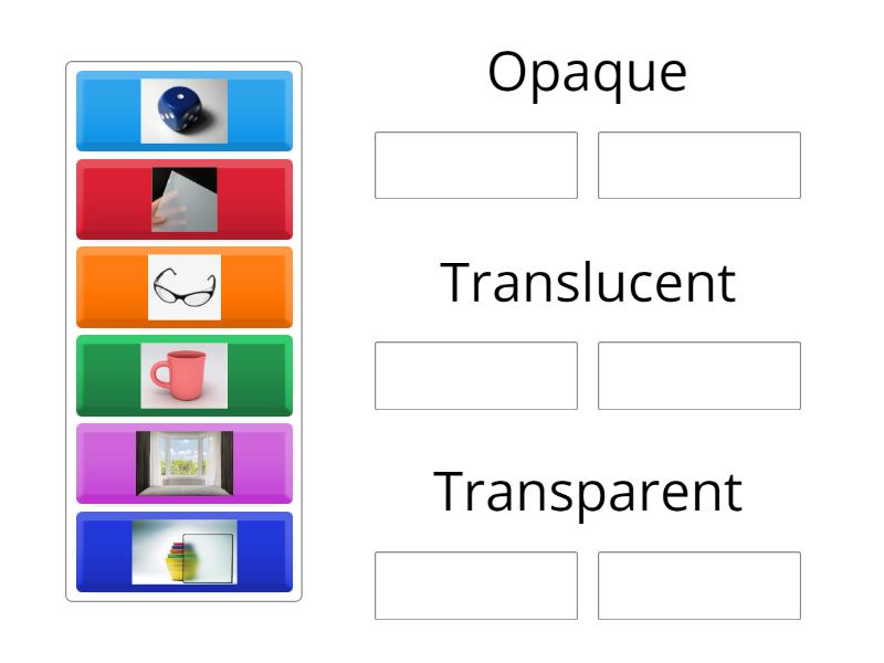types of materials - Group sort