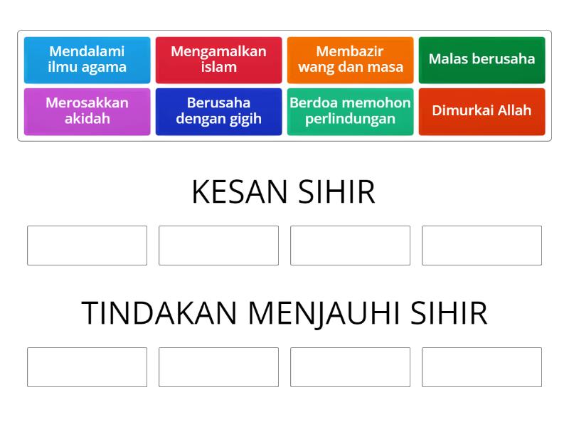 KESAN SIHIR DAN TINDAKAN MENJAUHI SIHIR - Group sort