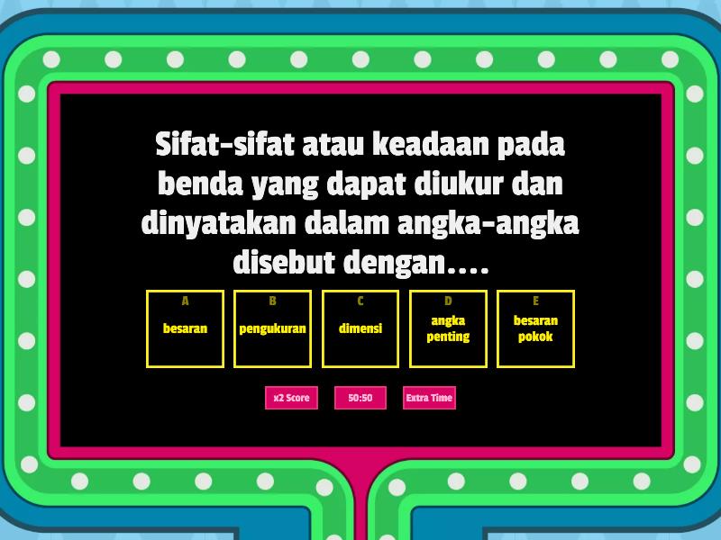 Quiz Besaran Dan Satuan - Gameshow Quiz