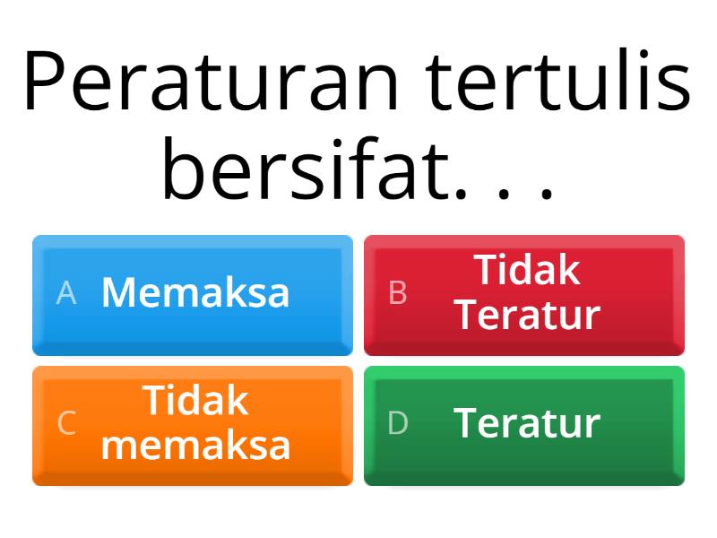 Kini Aku Menjadi Lebih Tertib! - Quiz