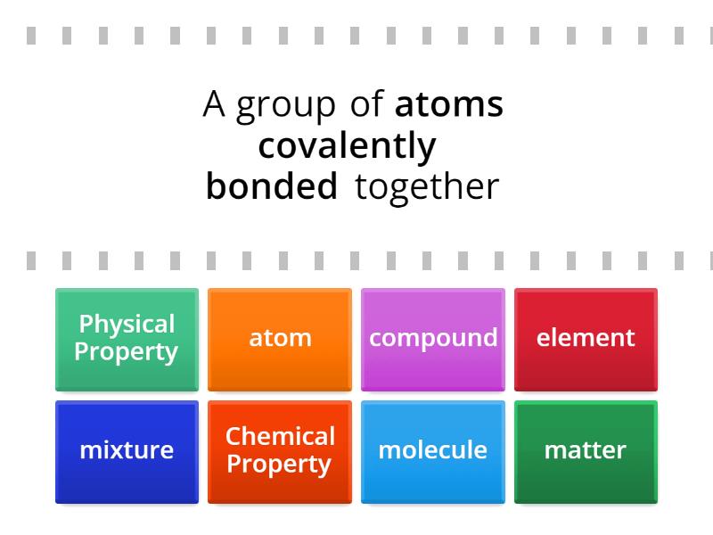 Chemistry Vocabulary Review - Find the match