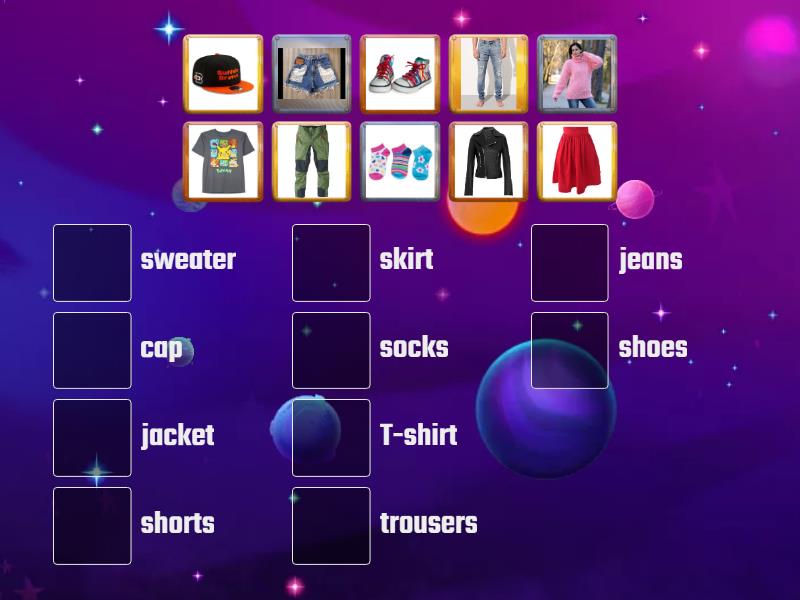 Super minds 1 clothes - Match up