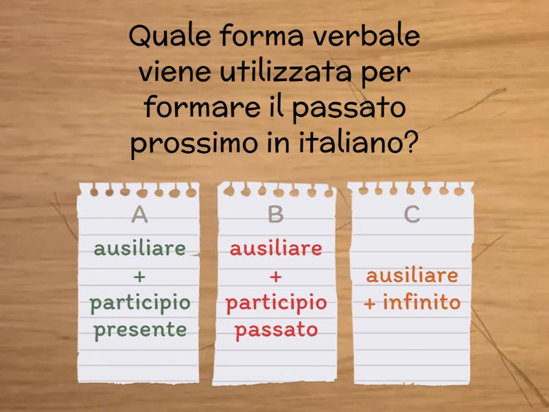 Passato Prossimo - Quiz