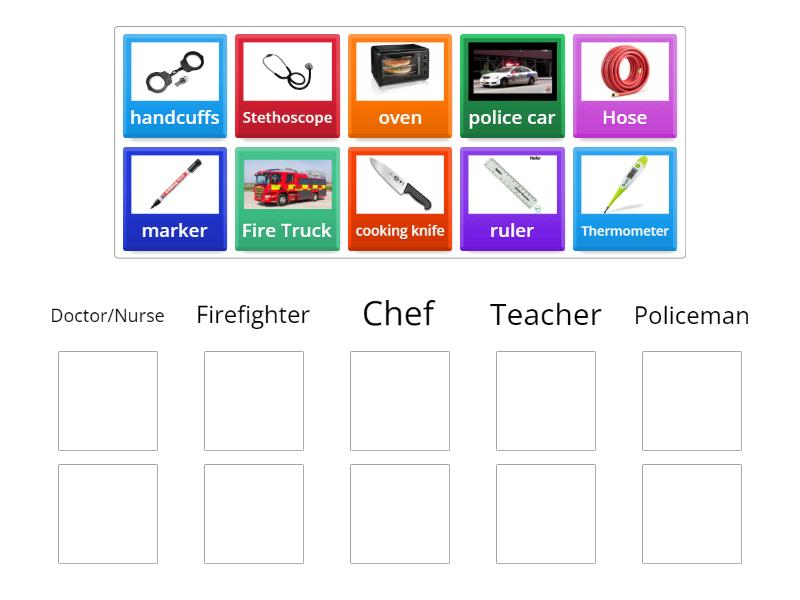 Jobs and Occupations Tools - Group sort