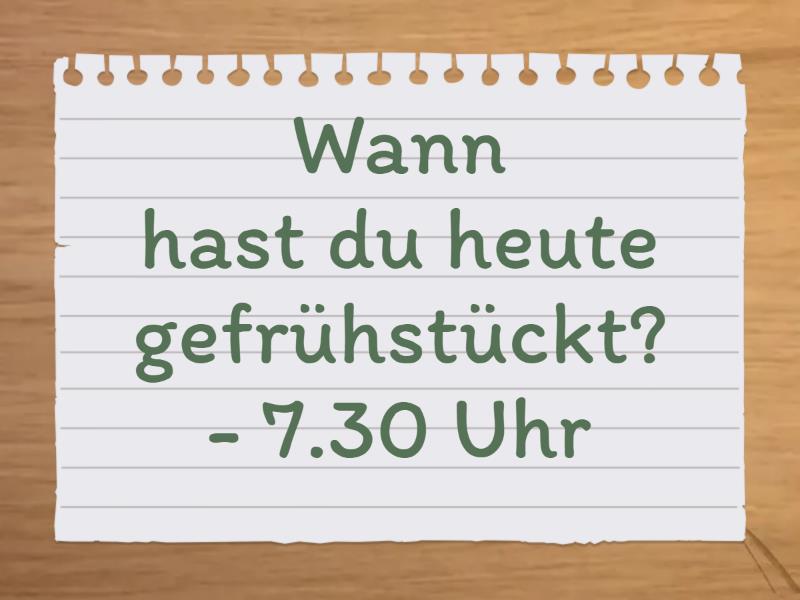 A1.2. Kapitel 16. Zeitpräpositionen. Flash cards