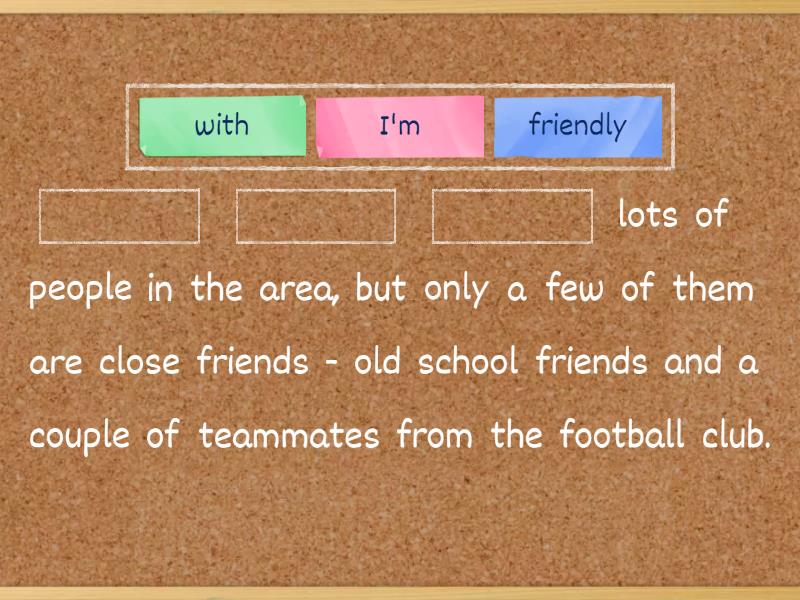 SpeakOut. B1. Unit 1A 2 - Complete the sentence