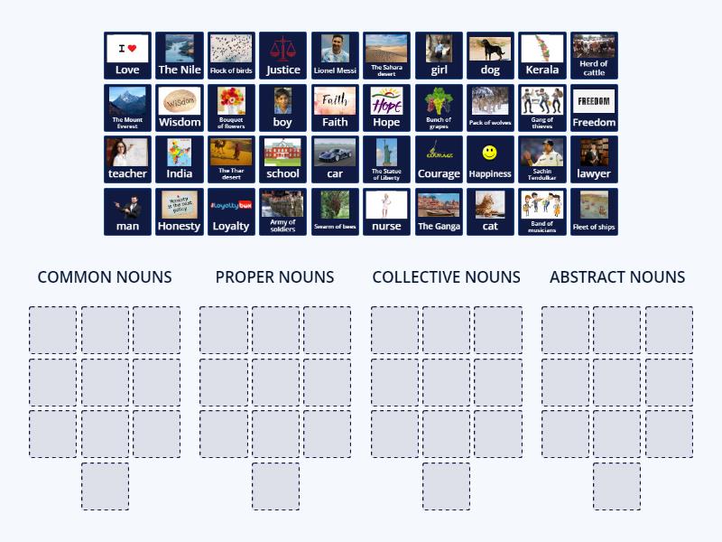 Types of Nouns - Group sort