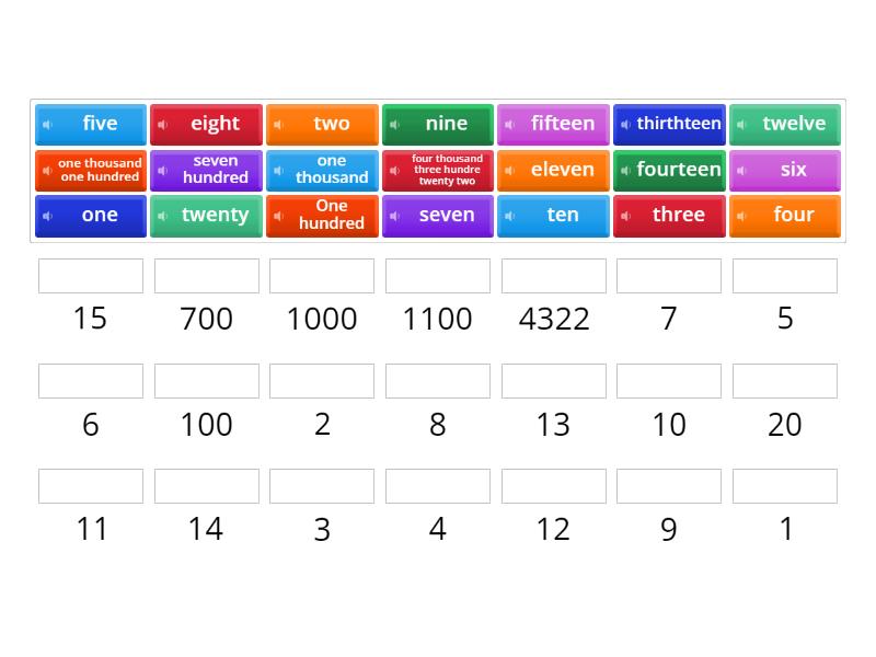 Numbers - Match up