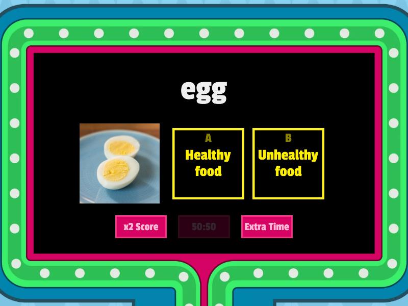 Healthy-Unhealthy Food Quiz - Gameshow Quiz