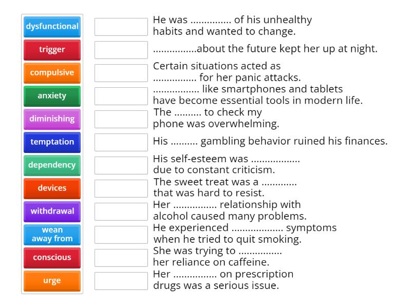 Unit 8 Vocabulary - Une las parejas
