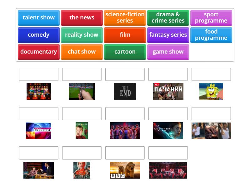 GW B1 U5 TV programmes and series - Match up