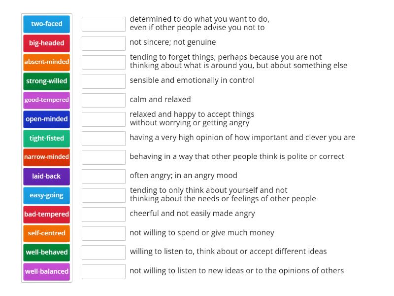 1B Vocabulary - EF Upper Int - Match up