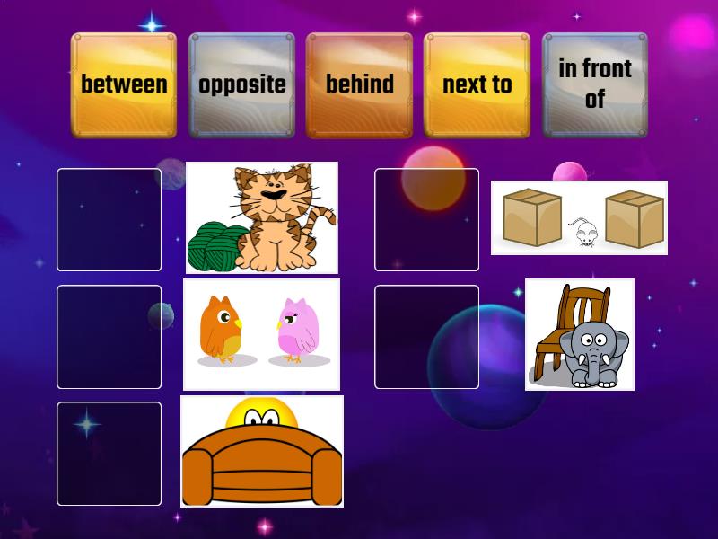 prepositions of place - Match up