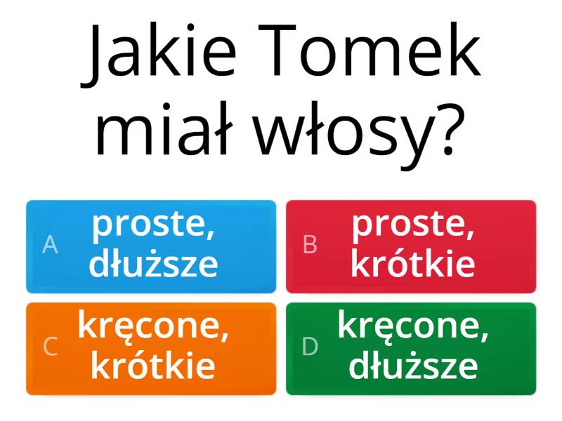 Test Z Przygody Tomka Sawyera Przygody Tomka Sawyera - klasa 5 - Test
