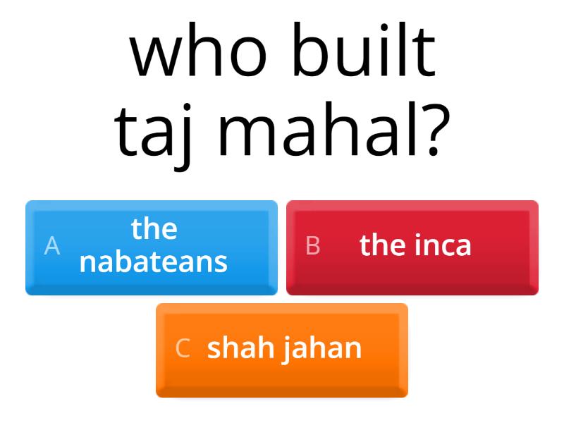TAJ MAHAL KNOWLEDGE QUIZ visual data 4