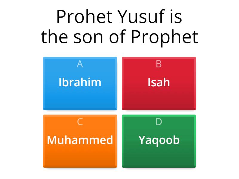Prophet Yusuf - Quiz