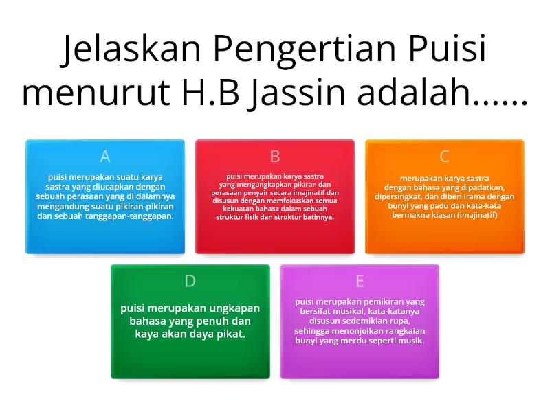 Latihan Soal Materi Puisi - Quiz