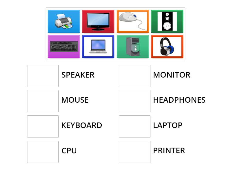 COMPUTER PARTS - 2ND GRADE - Match up