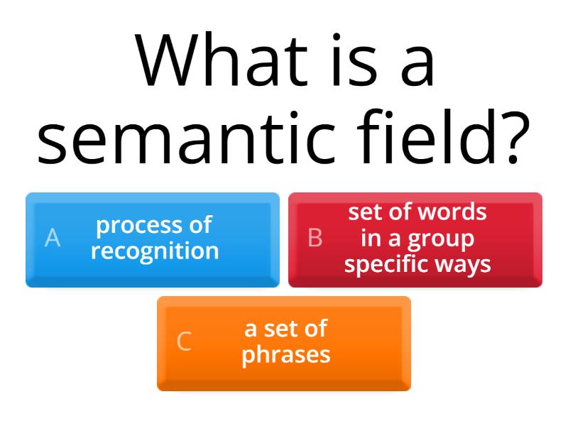 Test From Semantic Classification Of Words - Quiz