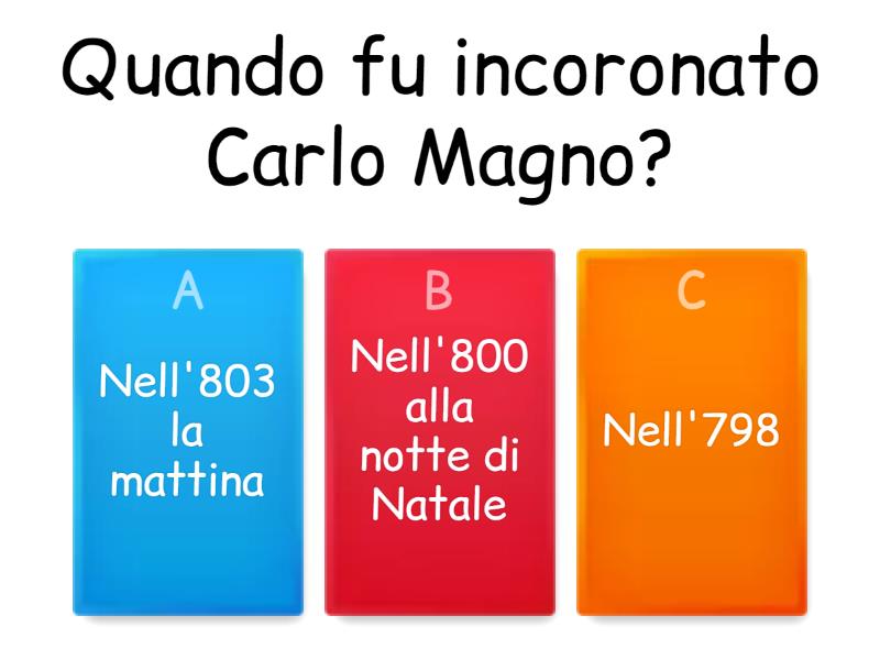 Quando è Stato Incoronato Carlo Magno Carlo Magno - Cuestionario