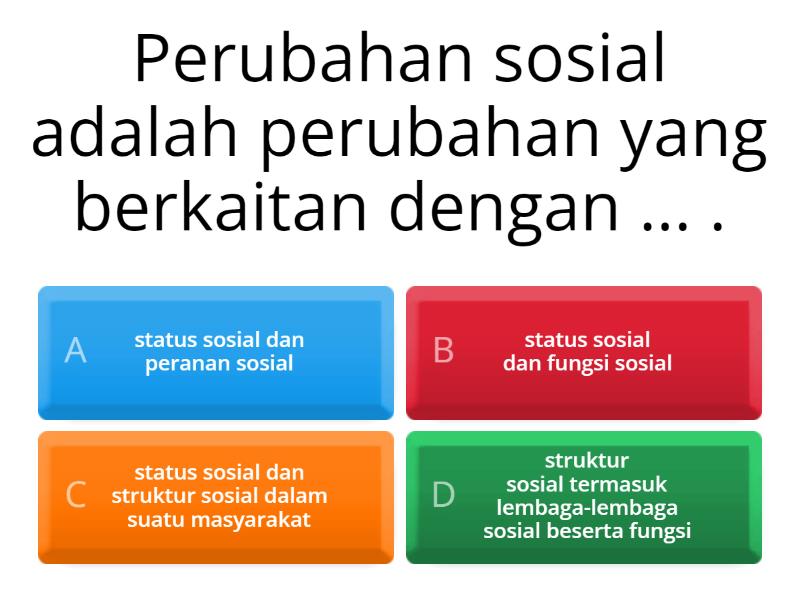 Perubahan Sosial - Quiz