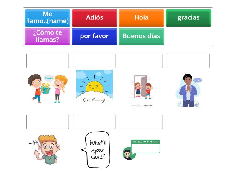 Spanish greetings - Match up
