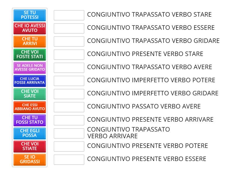 IL CONGIUNTIVO - Match up