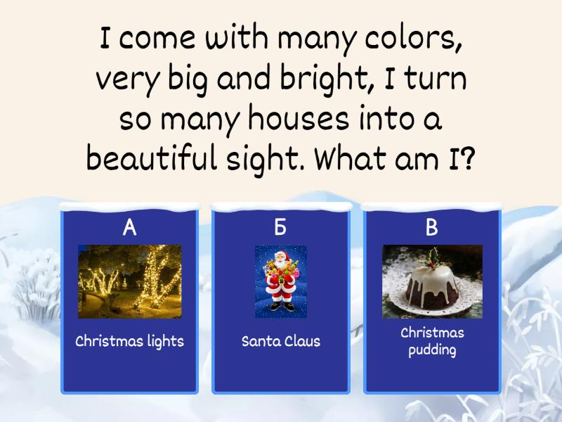 Christmas Riddles - Quiz