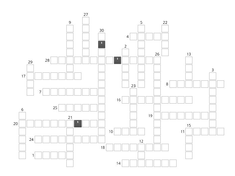 Les Jours et Les Mois - Crossword