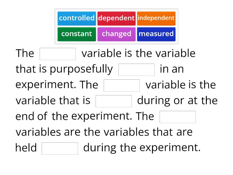 experimental variable sentence