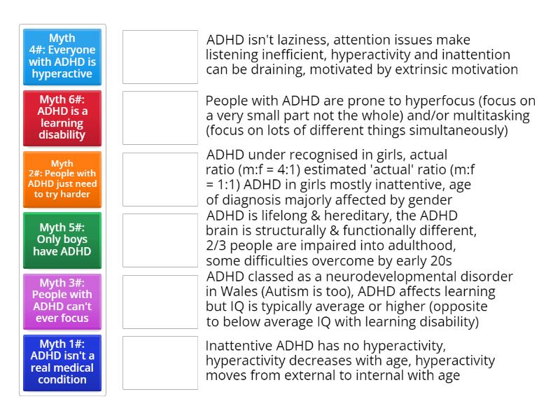 Adhd myths and facts une las parejas