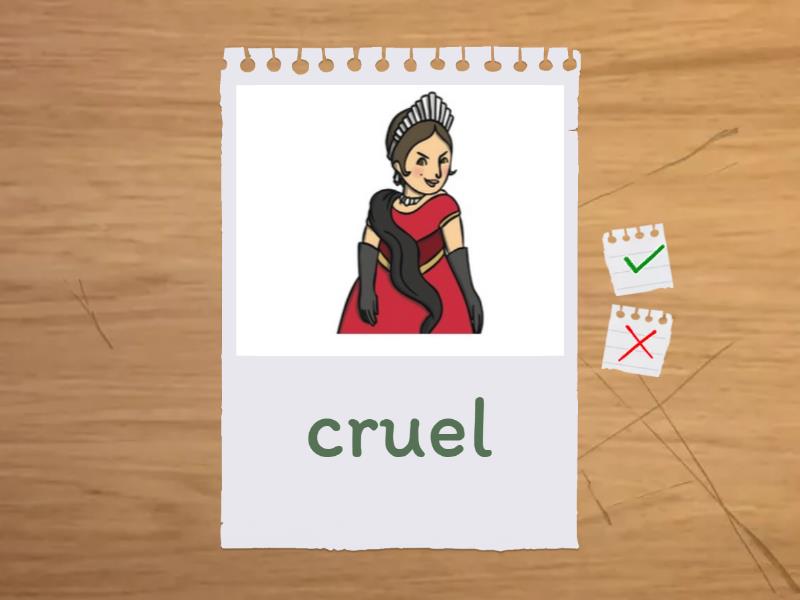 Character description Flash cards