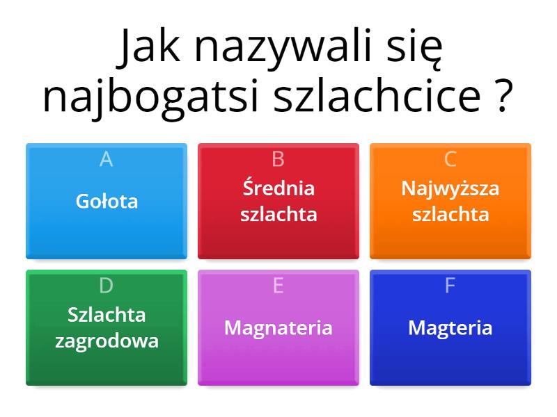 W Rzeczypospolitej Szlacheckiej - Test