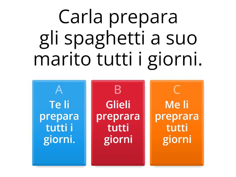 I pronomi combinati - Quiz