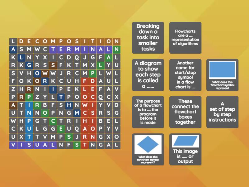 Flowcharts wordsearch