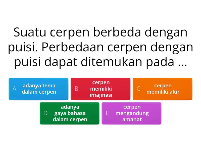 Soal Teks Cerpen - Kuis