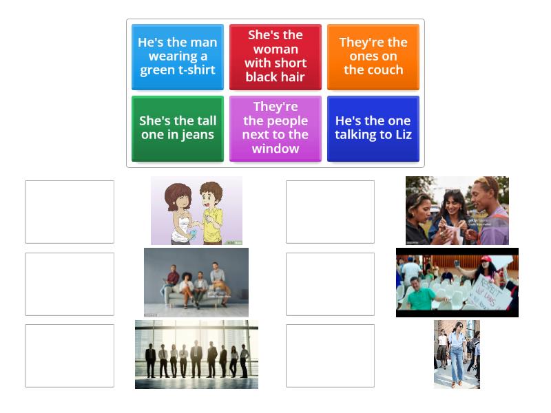 modifiers with participles and prepositions - Match up