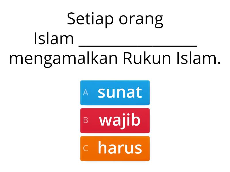 ISLAM CARA HIDUPKU : TAHUN 1 - Quiz