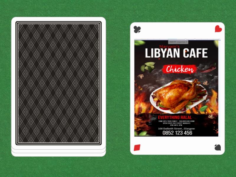 Menus (task C) - Speaking cards