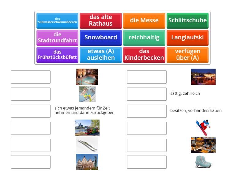 Begegnungen A2: Kapitel 5 Ü.A1 - Wortschatz - Match up