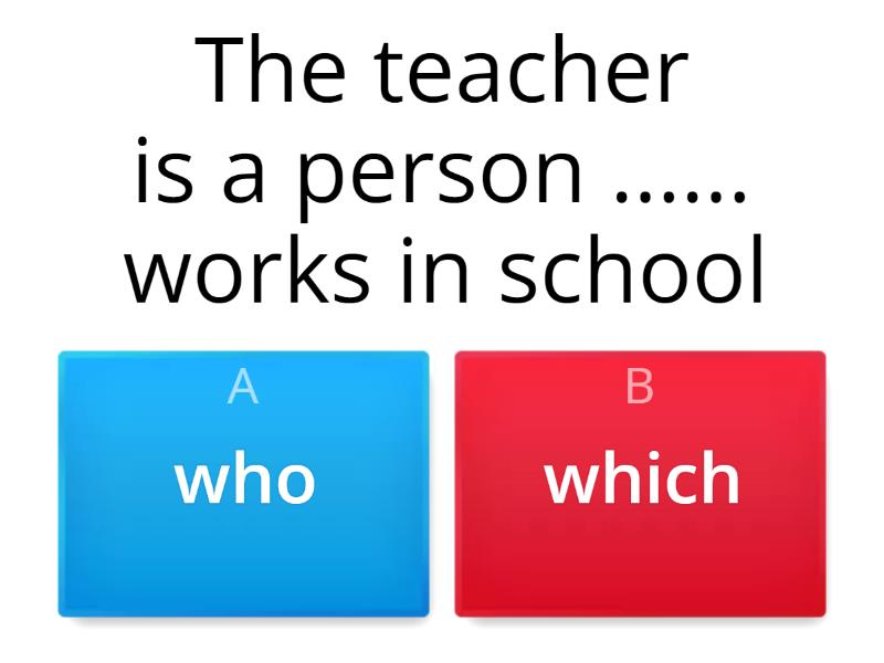 Relative pronoun who - which - Quiz