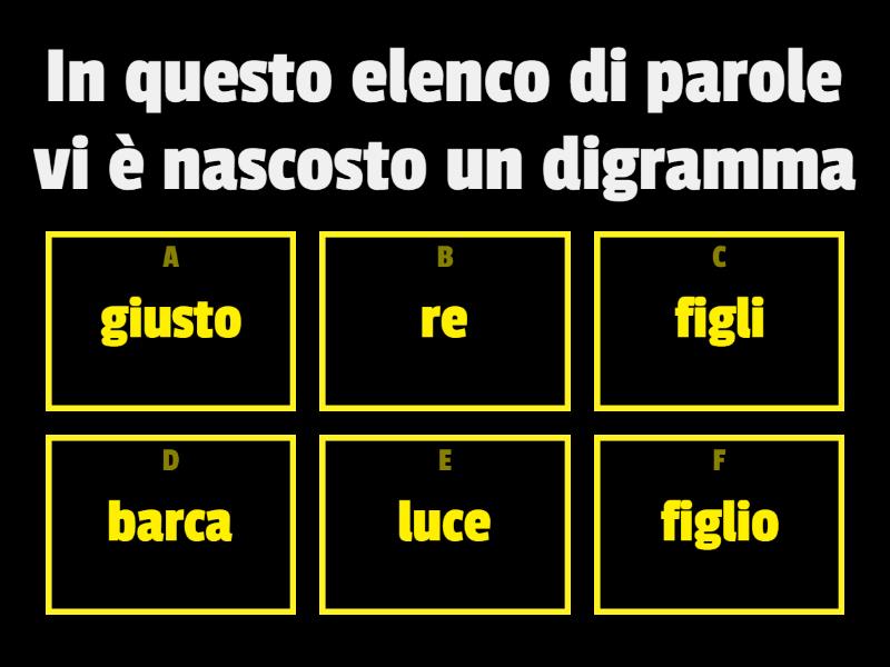 digrammi e trigrammi - Quiz