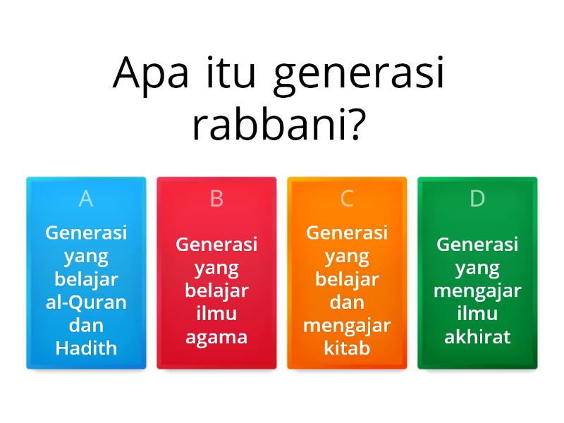 Generasi Rabbani N Mutabaah - Quiz