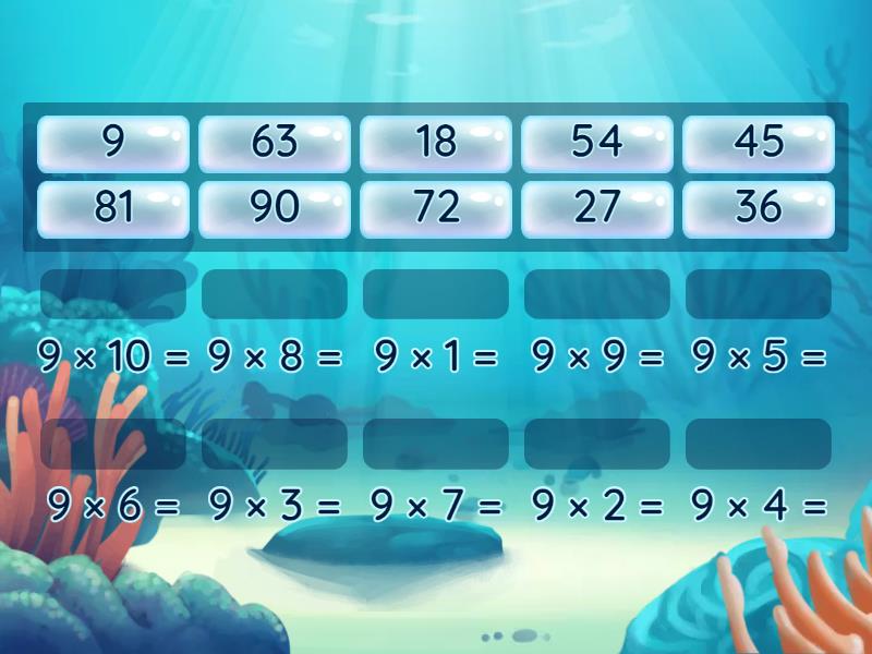 table de multiplication de 3 6 et 9