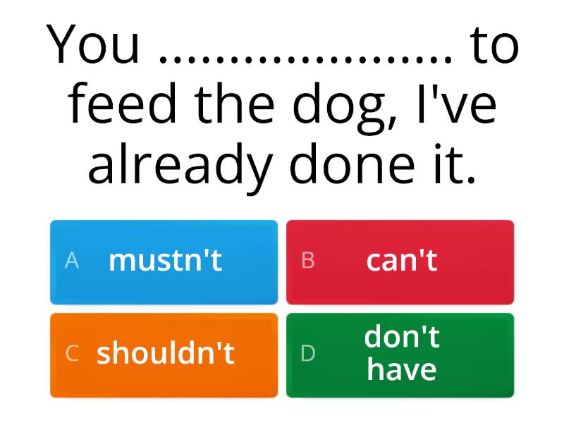 MODAL VERBS - Quiz