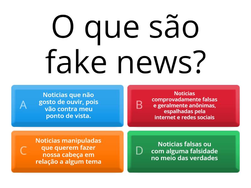 Atividade Sobre Fake News Cuestionario