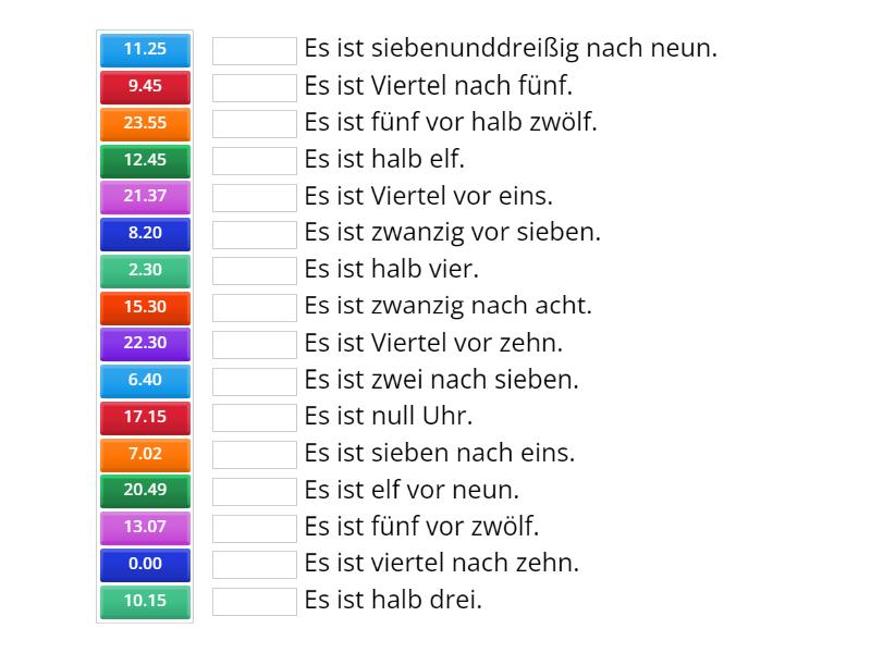 Uhrzeit offiziell vs. inoffiziell Match up