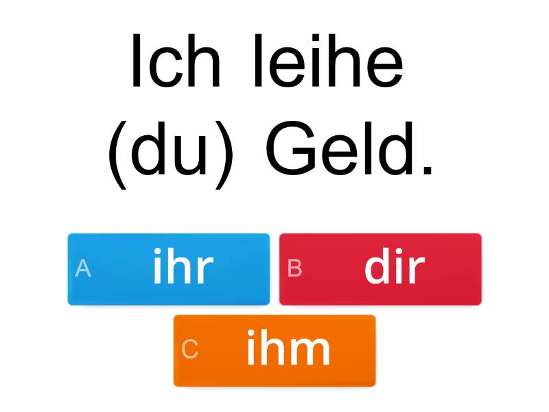 B_Personalpronomen (Dativ) - Quiz