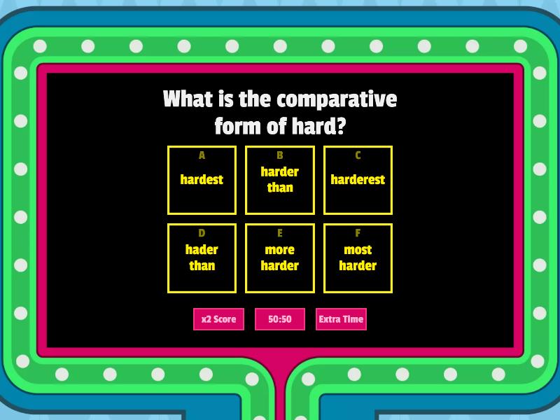 Grammar - Comparative And Superlative Adjectives - Gameshow Quiz